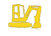 Yellow Excavator Icon