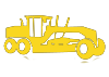 Yellow Motor Grader Icon